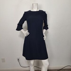 Banana Republic Navy Blue Whimsigoth Fairy Bell Sleeve A-Line Dress Size 2